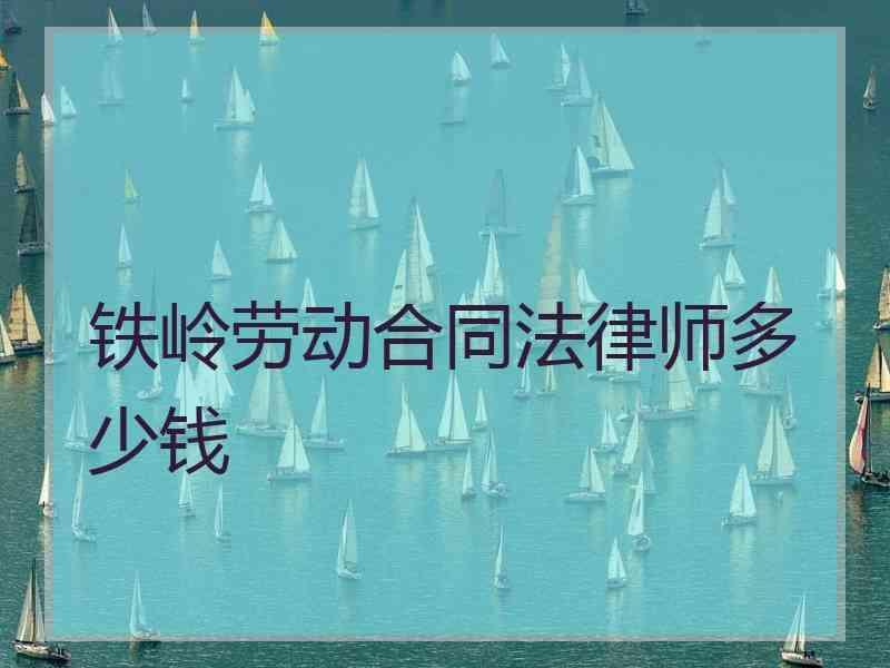 铁岭劳动合同法律师多少钱