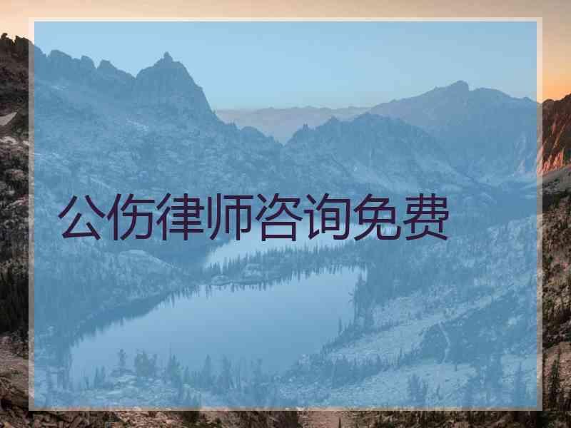 公伤律师咨询免费