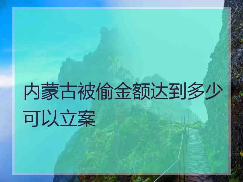 内蒙古被偷金额达到多少可以立案