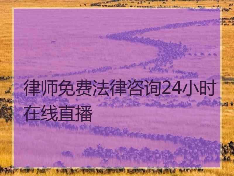 律师免费法律咨询24小时在线直播