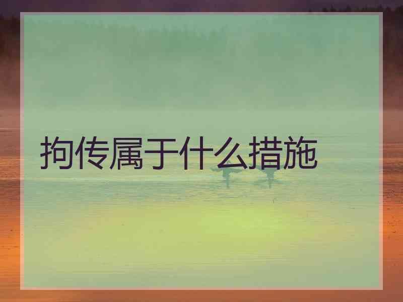 拘传属于什么措施