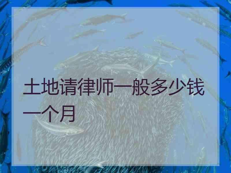 土地请律师一般多少钱一个月