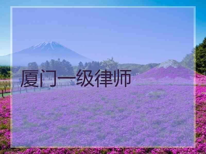 厦门一级律师