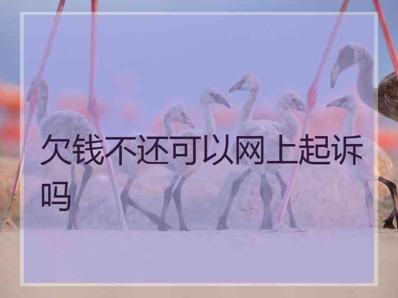 欠钱不还可以网上起诉吗