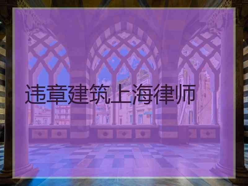 违章建筑上海律师