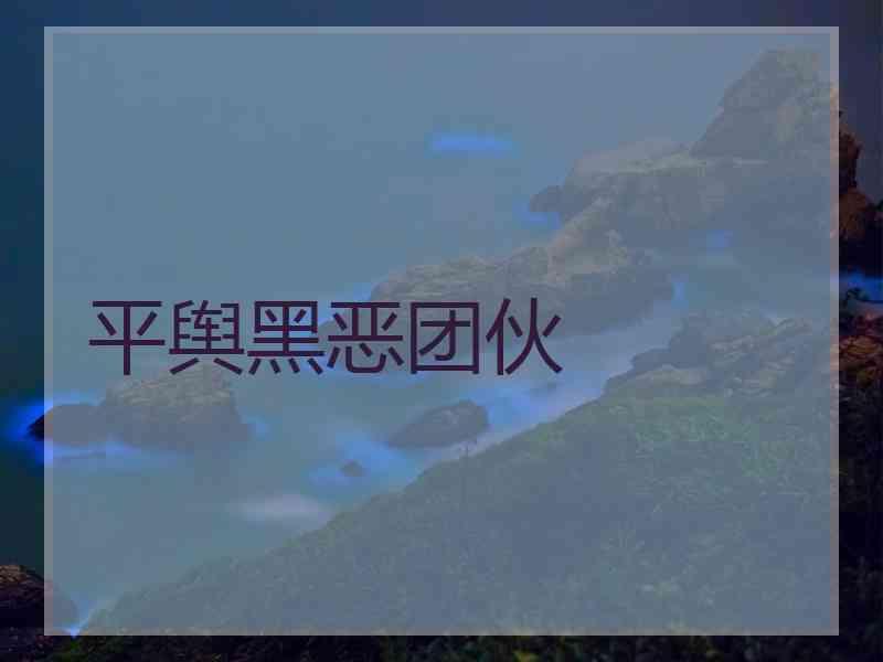 平舆黑恶团伙