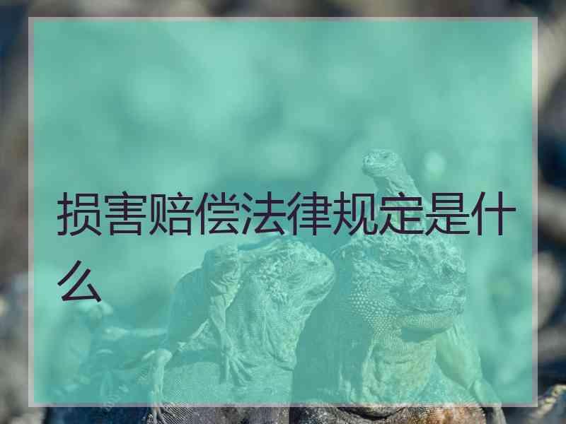 损害赔偿法律规定是什么