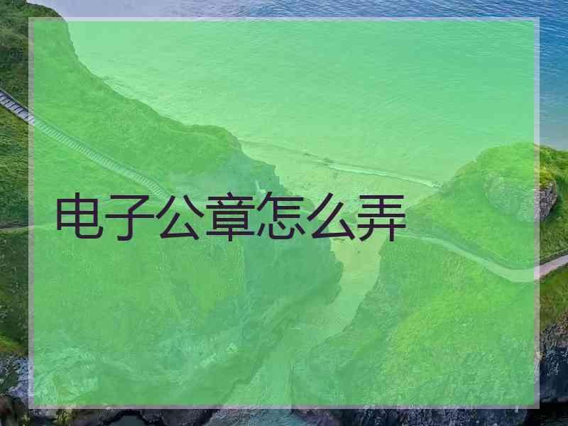 电子公章怎么弄