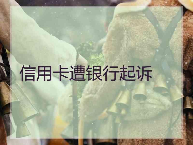 信用卡遭银行起诉