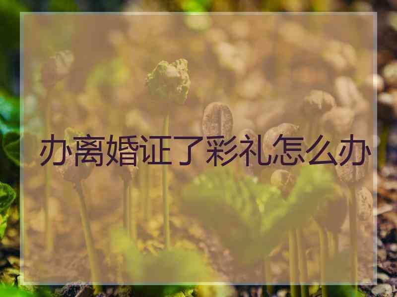 办离婚证了彩礼怎么办