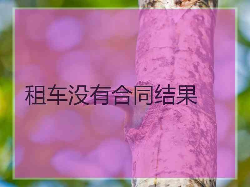 租车没有合同结果