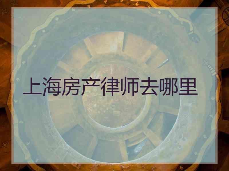 上海房产律师去哪里