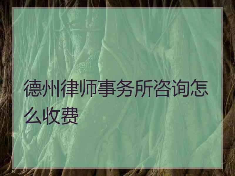 德州律师事务所咨询怎么收费