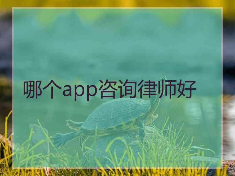 哪个app咨询律师好