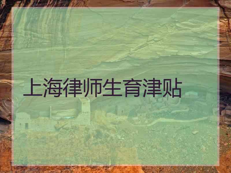 上海律师生育津贴