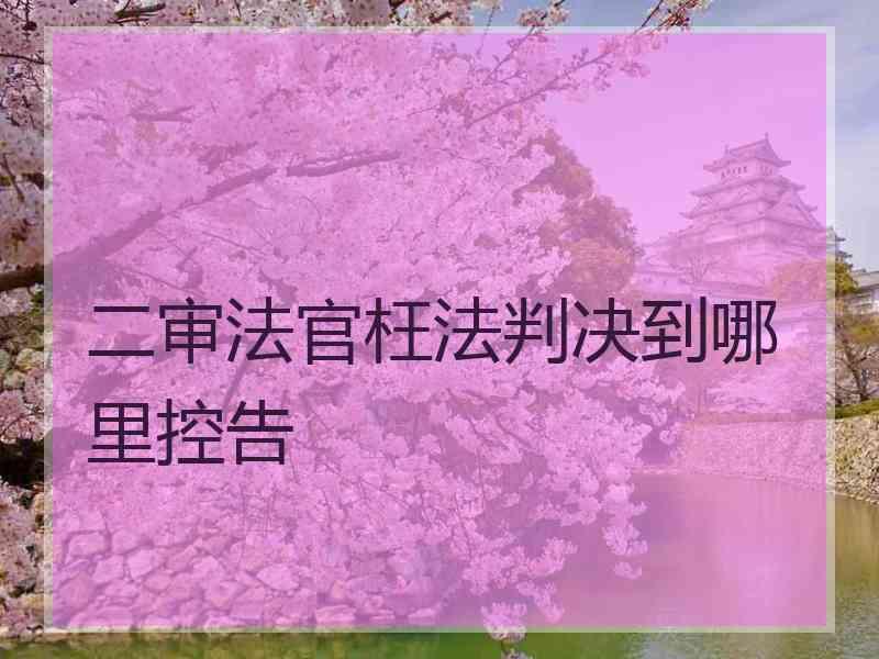 二审法官枉法判决到哪里控告