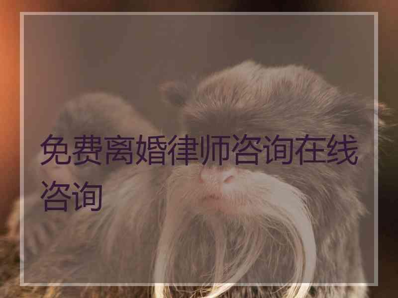 免费离婚律师咨询在线咨询