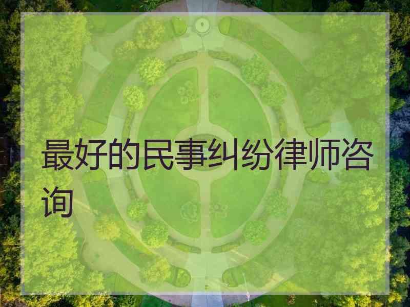 最好的民事纠纷律师咨询