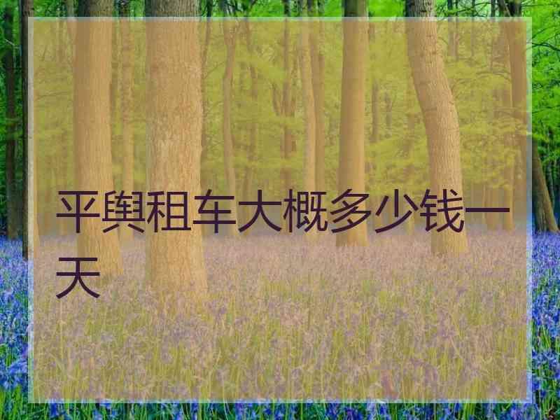 平舆租车大概多少钱一天