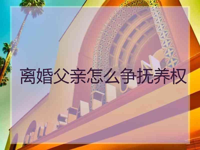 离婚父亲怎么争抚养权