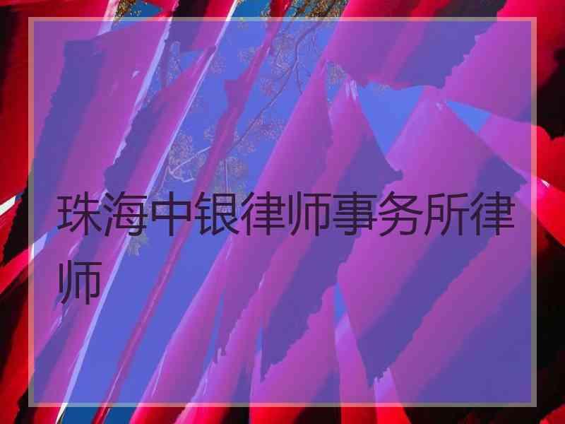 珠海中银律师事务所律师