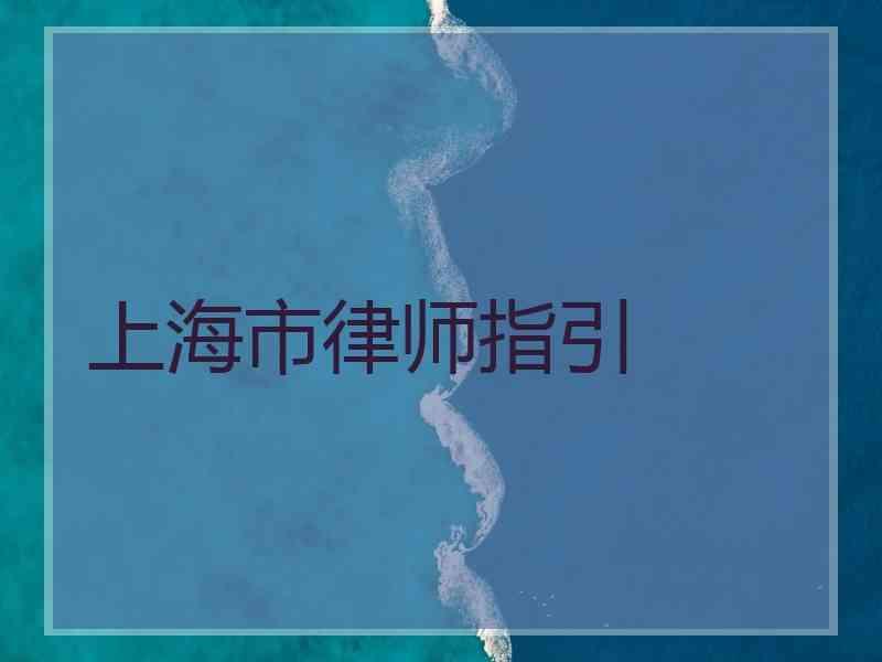 上海市律师指引