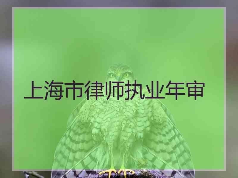 上海市律师执业年审