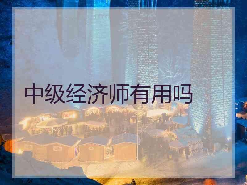 中级经济师有用吗