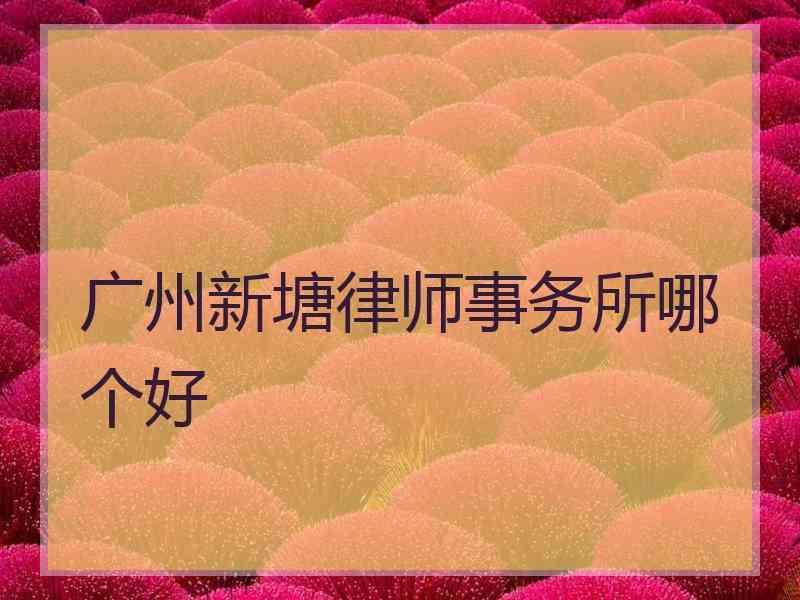 广州新塘律师事务所哪个好