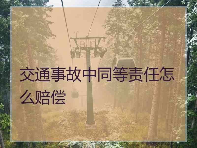 交通事故中同等责任怎么赔偿