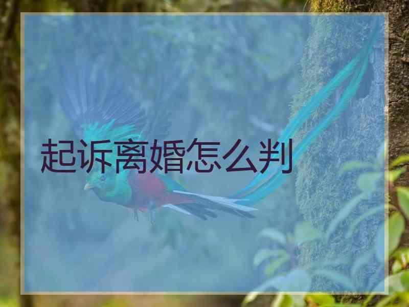 起诉离婚怎么判