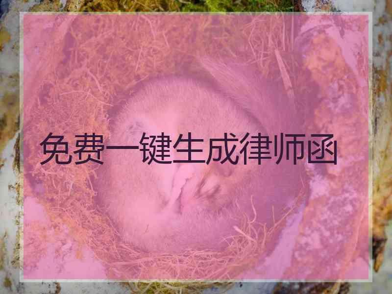 免费一键生成律师函