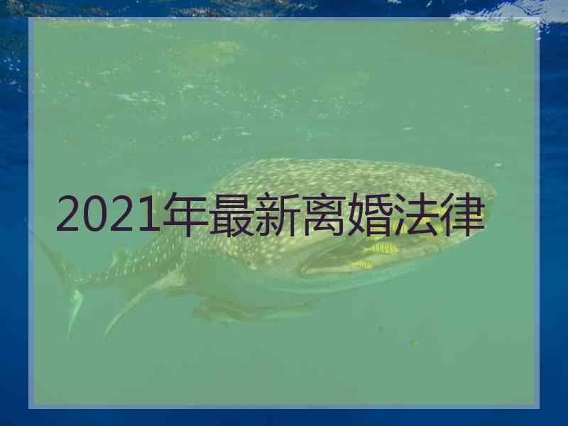 2021年最新离婚法律