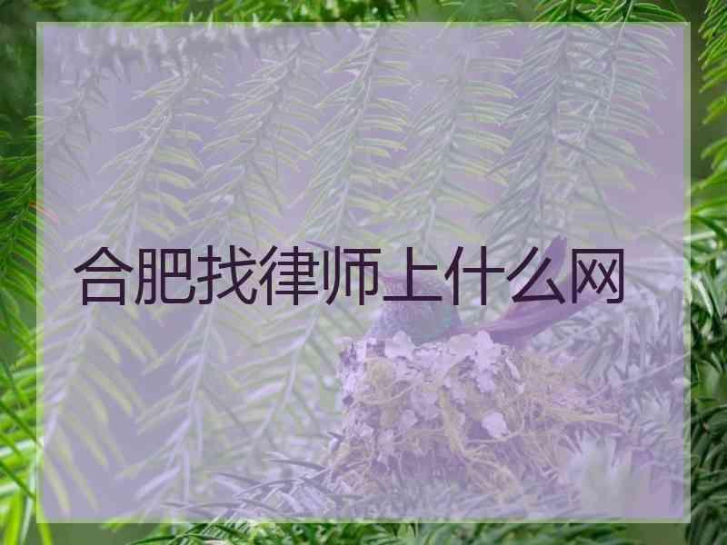 合肥找律师上什么网