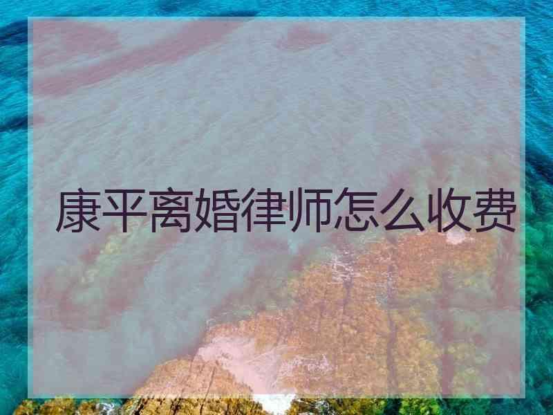 康平离婚律师怎么收费