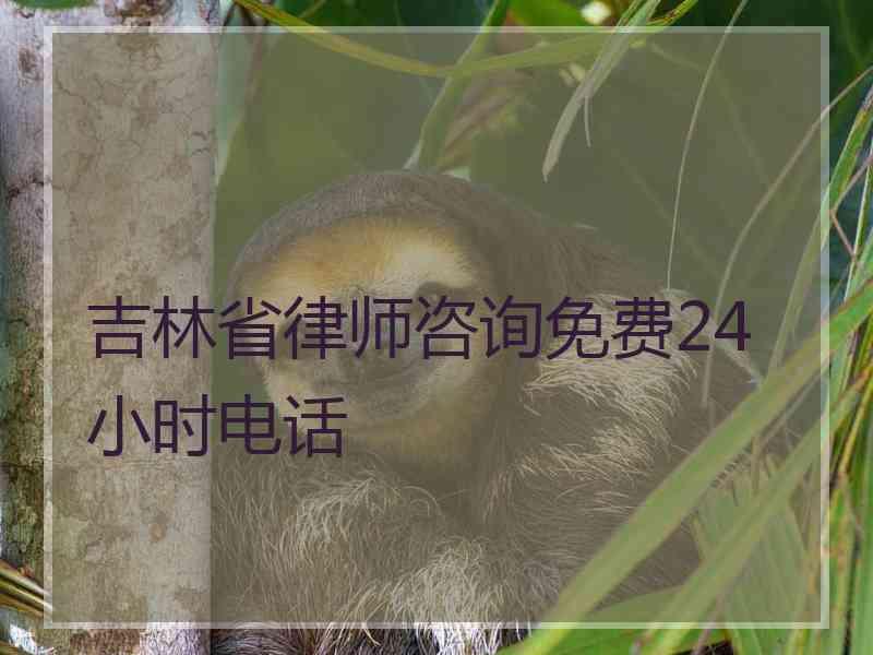 吉林省律师咨询免费24小时电话