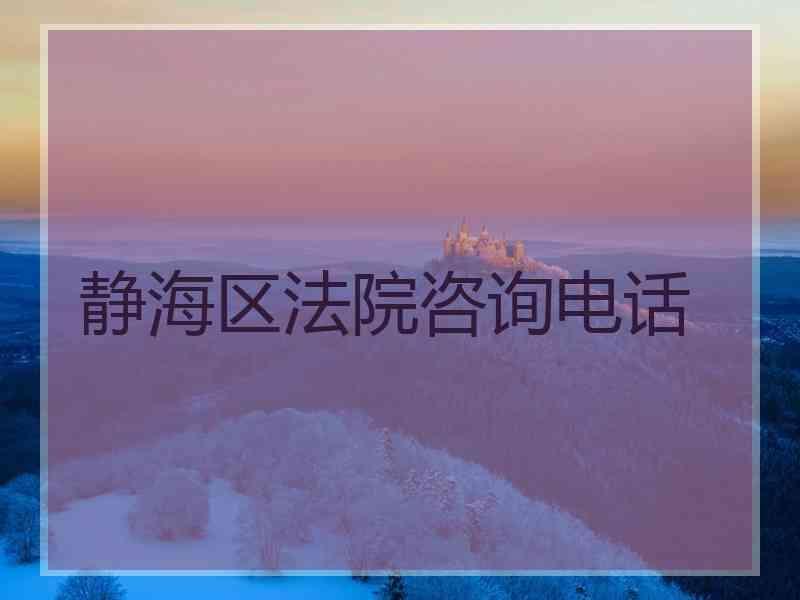 静海区法院咨询电话