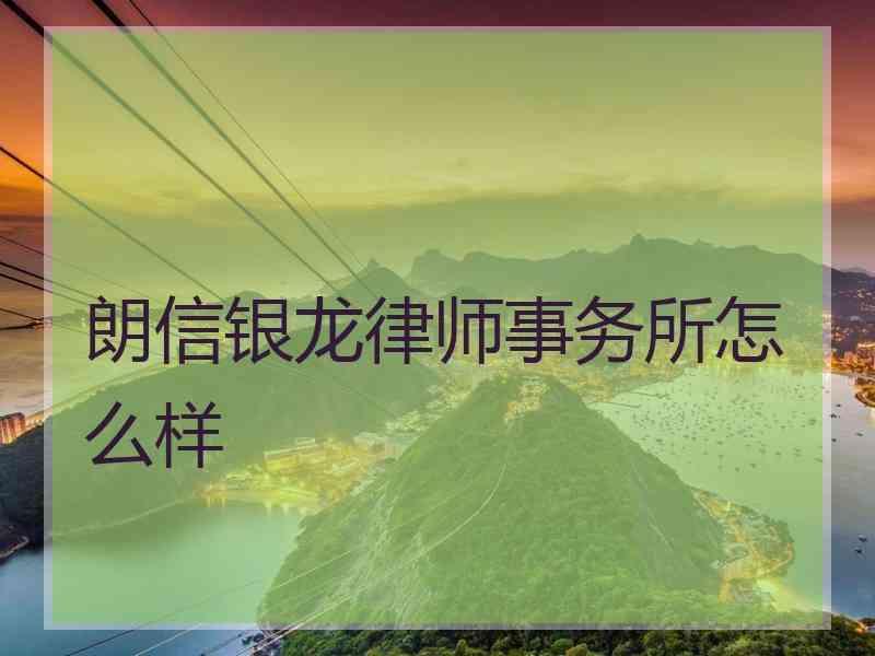 朗信银龙律师事务所怎么样