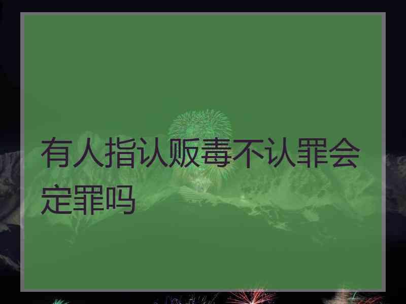 有人指认贩毒不认罪会定罪吗