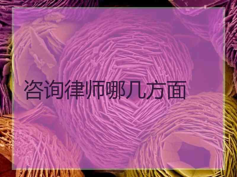 咨询律师哪几方面