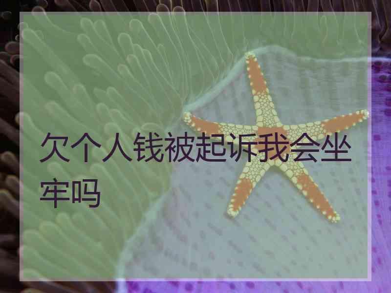 欠个人钱被起诉我会坐牢吗