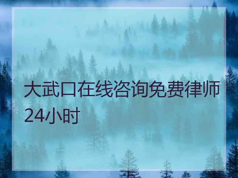 大武口在线咨询免费律师24小时