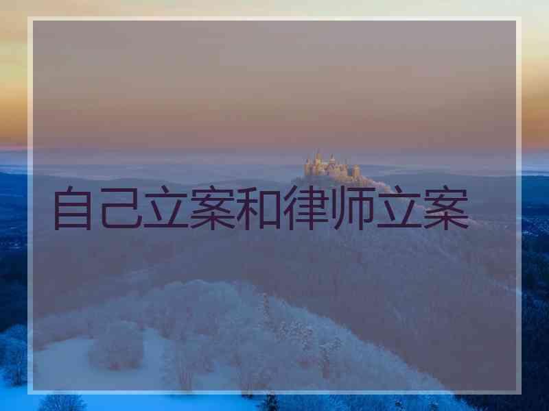 自己立案和律师立案