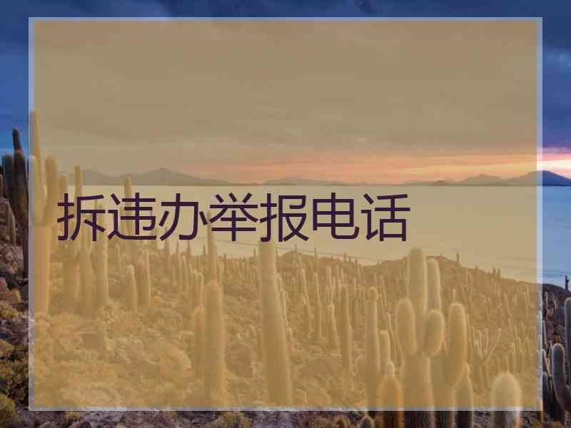 拆违办举报电话