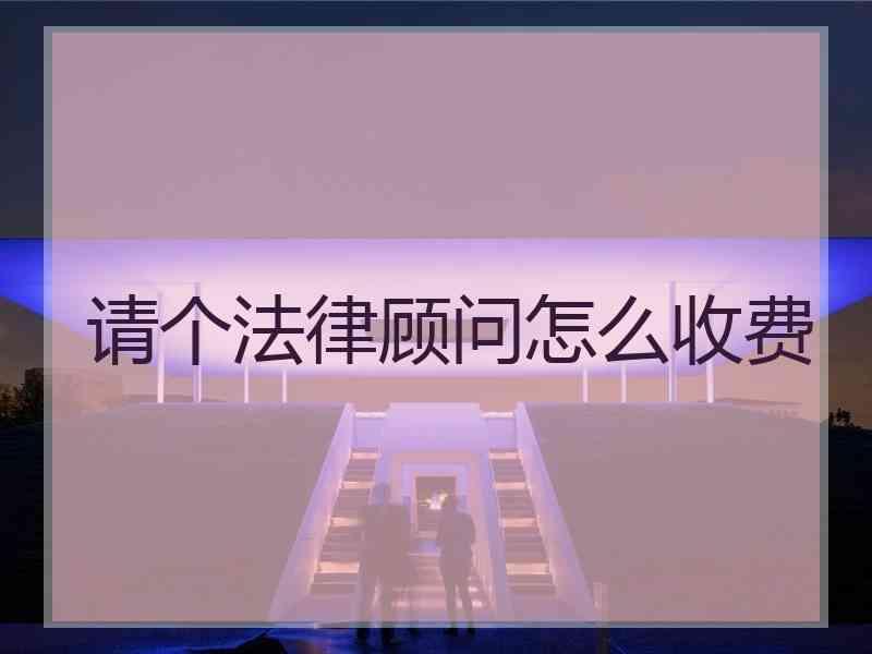 请个法律顾问怎么收费