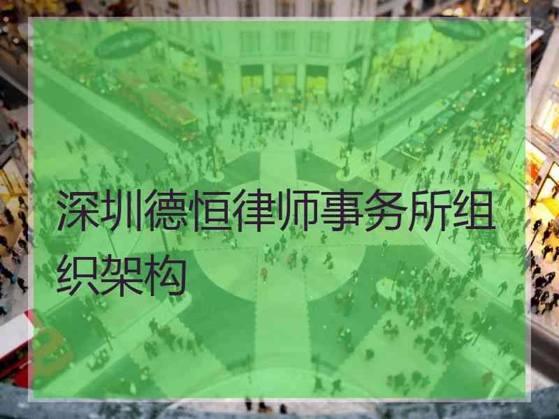 深圳德恒律师事务所组织架构