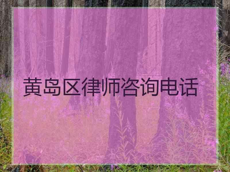 黄岛区律师咨询电话