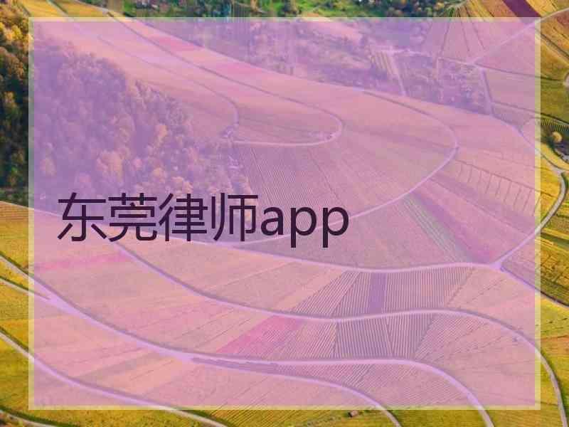 东莞律师app