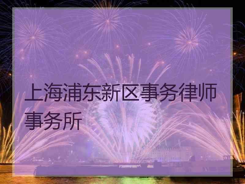 上海浦东新区事务律师事务所