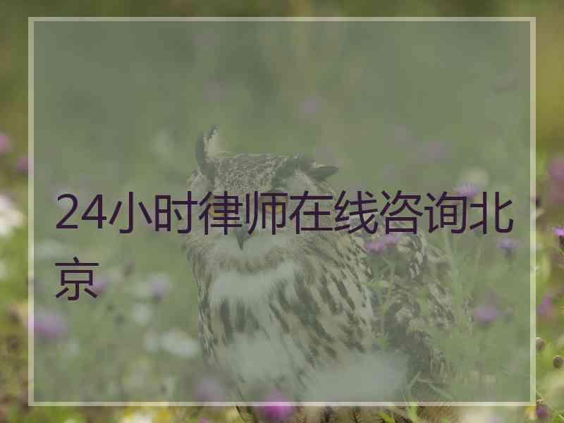 24小时律师在线咨询北京